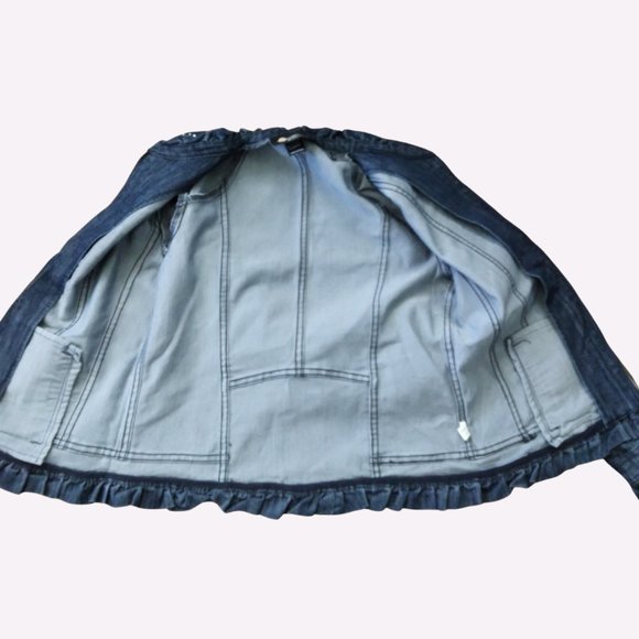 Rhinestone Denim Jacket, Juniors Size M - Picture 3 of 7